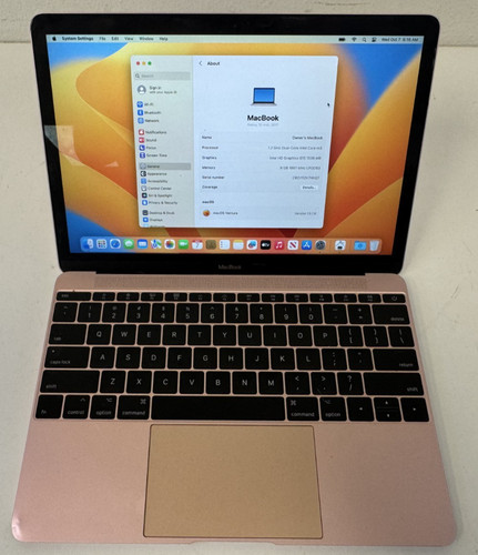 Apple 2017 macbook - a1534, rose